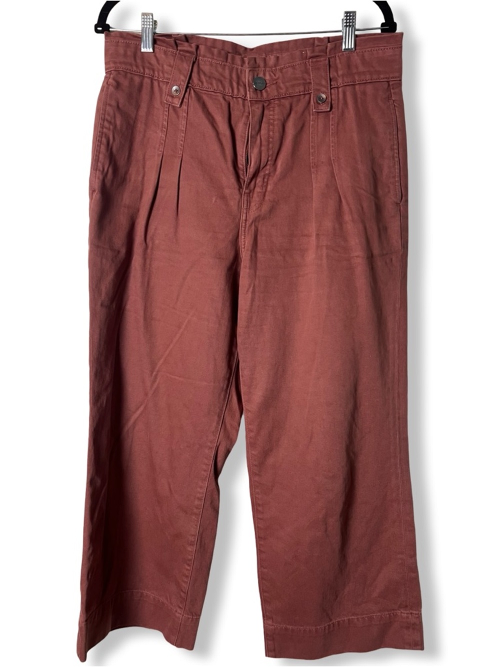 UpWest Resort Mercantile Womens Wide Leg Pants‎ Brick Red Cotton Sz. 10